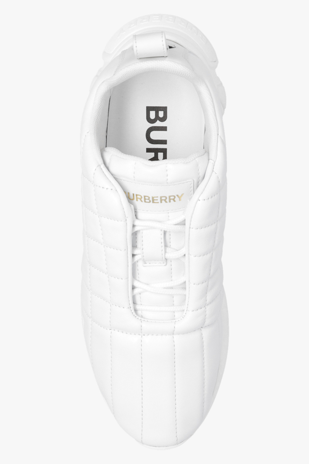 Burberry leather outlet sneakers white